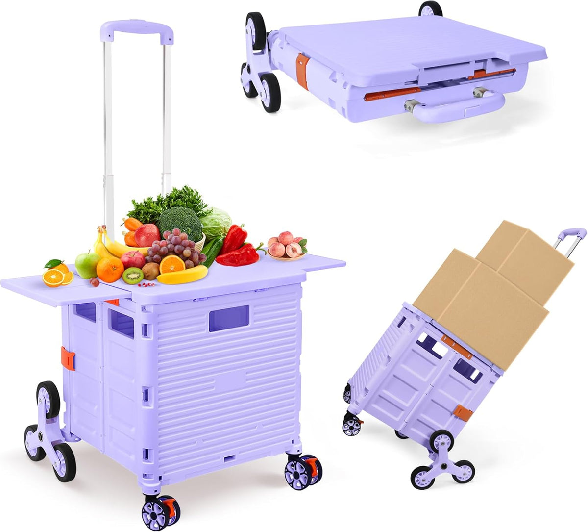 Collapsible Stair-Climbing Utility Cart
