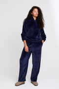 Cosy Chevron Lounge Suit in Navy