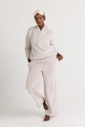 Cosy Chevron Lounge Suit in Almond