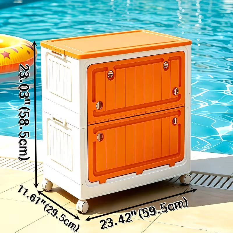 Foldable Rolling Storage Cabinet