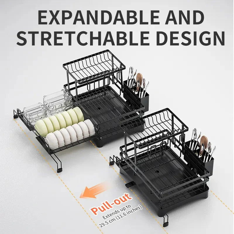 Expandable Over-the-Sink Dish Drying Rack