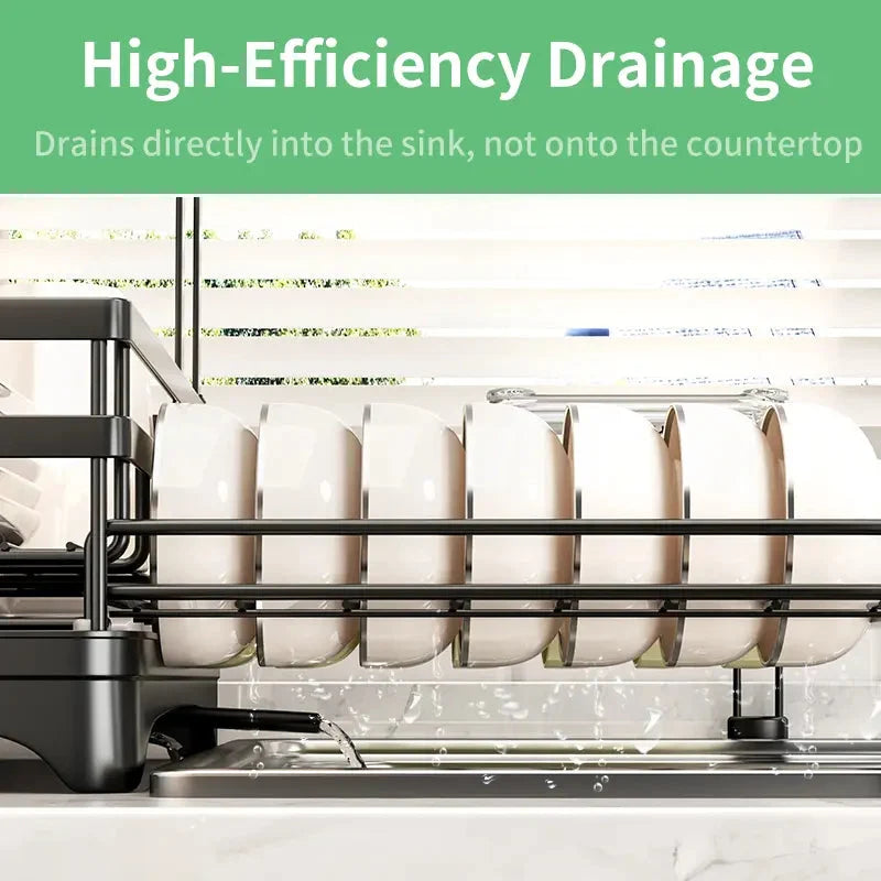Expandable Over-the-Sink Dish Drying Rack