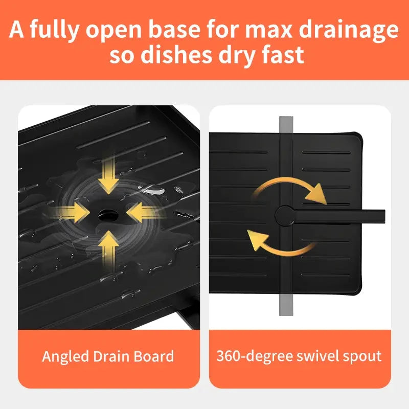 Expandable Over-the-Sink Dish Drying Rack
