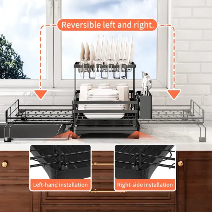 Expandable Over-the-Sink Dish Drying Rack