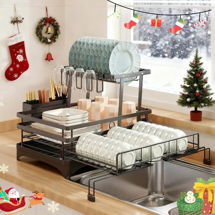 Expandable Over-the-Sink Dish Drying Rack